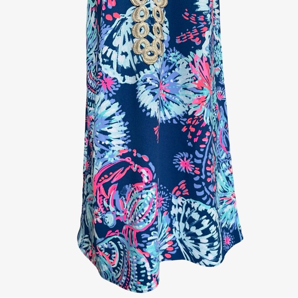 Lilly Pulitzer Jane Sleeveless Shift Mini Dress Gypsea Blue Pink Size 4 EUC - Picture 5 of 16